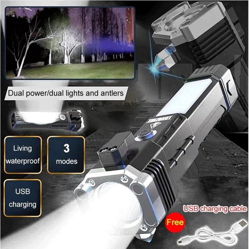 Car Safety Hammer Automotive Multifunctional Flashlight 1 Window