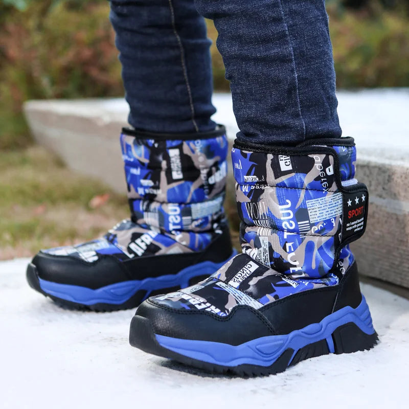 Kids Snow Boots Girl Waterproof Winter Autumn Rubber Children's Zpaxo