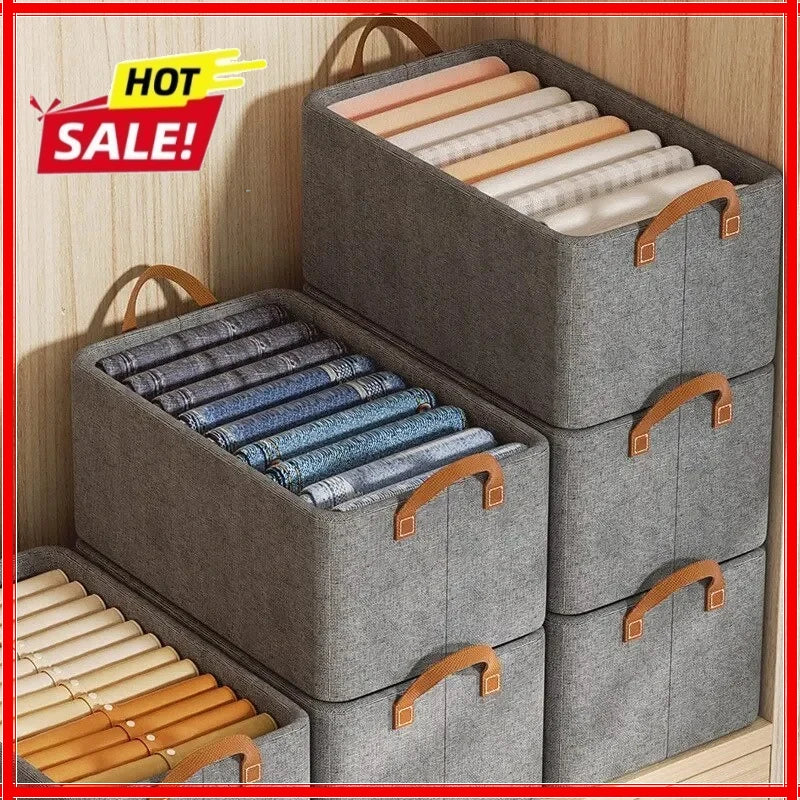 Frame Storage Box Closet Organizer Dirty Clothes Laundry Basket with Handles Foldable Clothes Storage Bin for Clothes Zpaxo