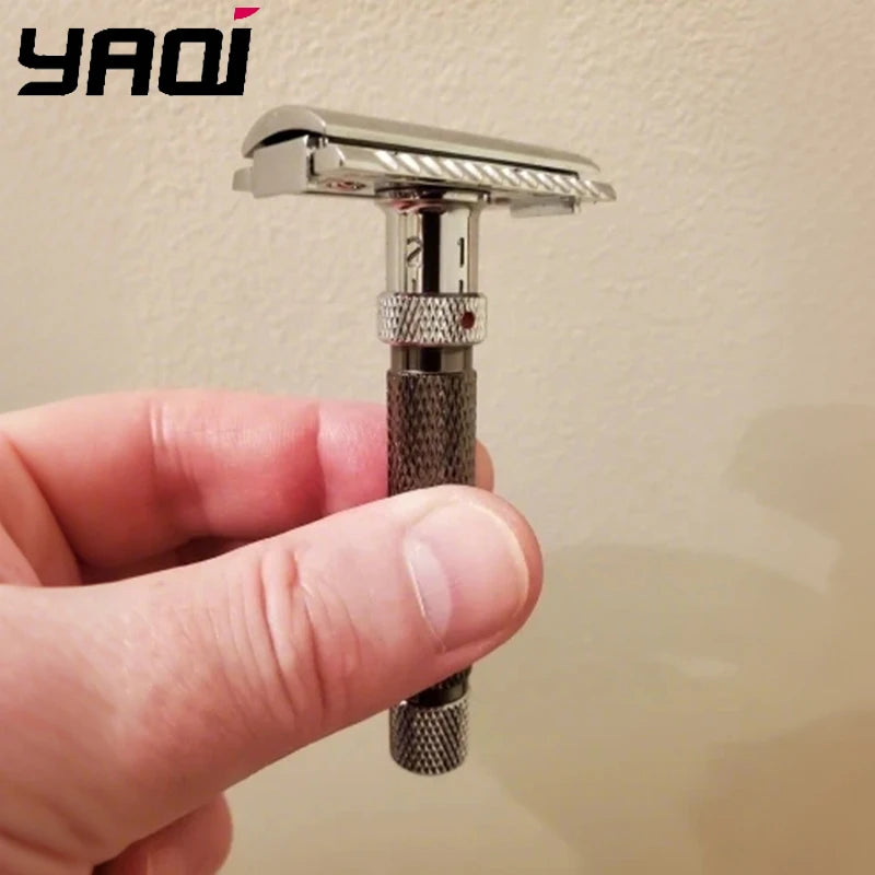 Yaqi Final Cut Adjustable Safety Razor – Chrome & Gunmetal Adjustable Safety Razor Zpaxo