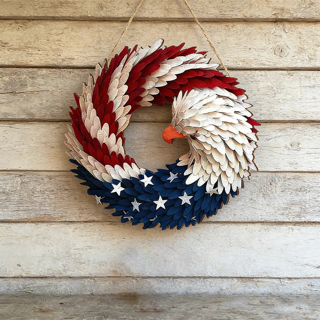 American Eagle Flag Patriotic Wreath 2026 USA 250 Decorations 2d