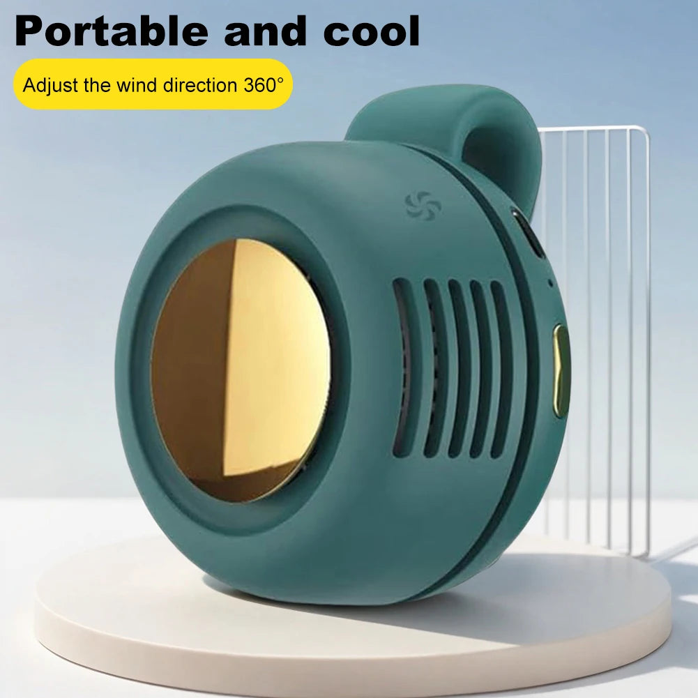 Portable Fan Mini Handheld Rechargeable Bladeless Electric Fan Clip Waist Fan Whirlwind Fan for Outdoor Ventilation Desktop Smal Zpaxo