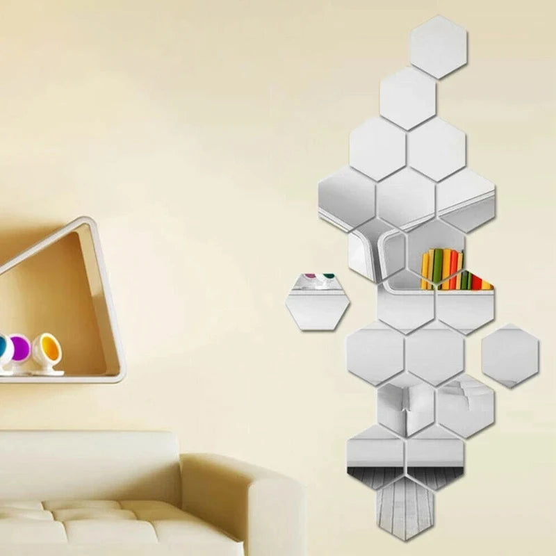 Mirror Wall Sticker Living Room Bedroom Entryway Decorative Adhesive