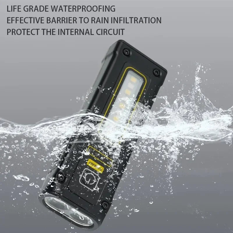 ESMARTER 800-Lumen LED Flashlight – SOS Keychain & Power Bank