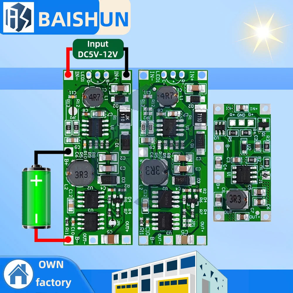 Charging Step Up Booster Module Dc 5v-12v 9v 12v 18650 Lithium Zpaxo
