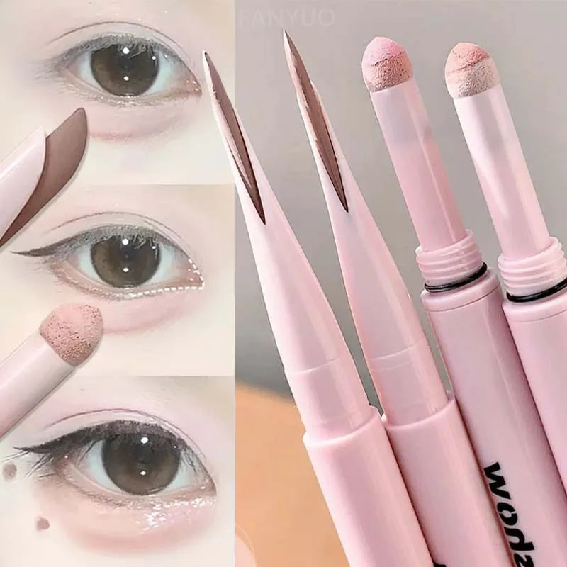 Double-end Lying Silkworm Eyeliner Shadow Highlight Glitter Matte