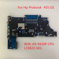 HP Probok 455 G5 Motherboard A9-9420P CPU L15822-601 L15822-001