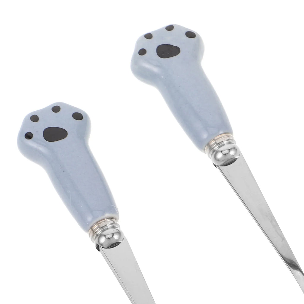 Pet Feeding Tools Stainless Steel Multifunctional Long Handle Spoon