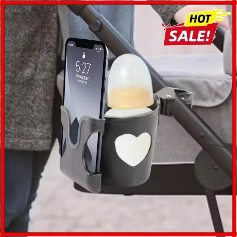 2-in-1 Stroller Cup & Phone Holder – Universal Baby Accessory Stroller Accessory Zpaxo