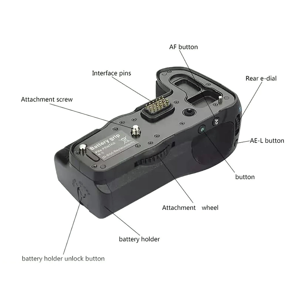 D-BG4 Vertical Battery Handle Grip Independent Shutter Power Switch