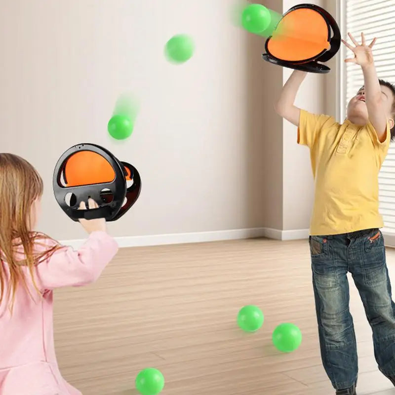 Throw And Catch Ball Set Kids Games Sports Equipment Toddler Play Activities Parent-Child Interaction For Birthday Travel Zpaxo