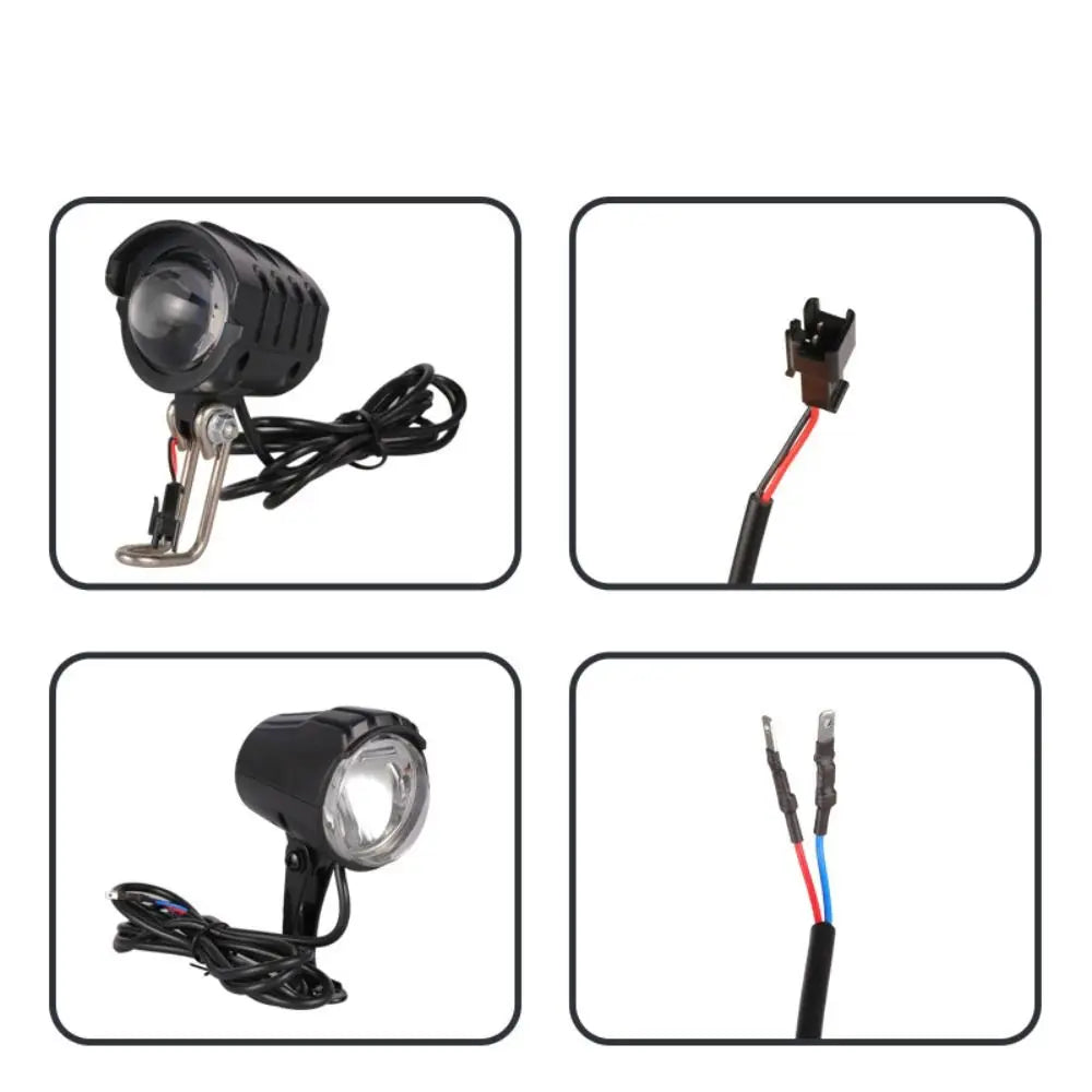 6V Electric Bicycle Headlight 150LUX IPX6 Waterproof Bike Headlight Lamp Safe LED Bicycle Light For Bafang eBike BBS BBS01B Zpaxo