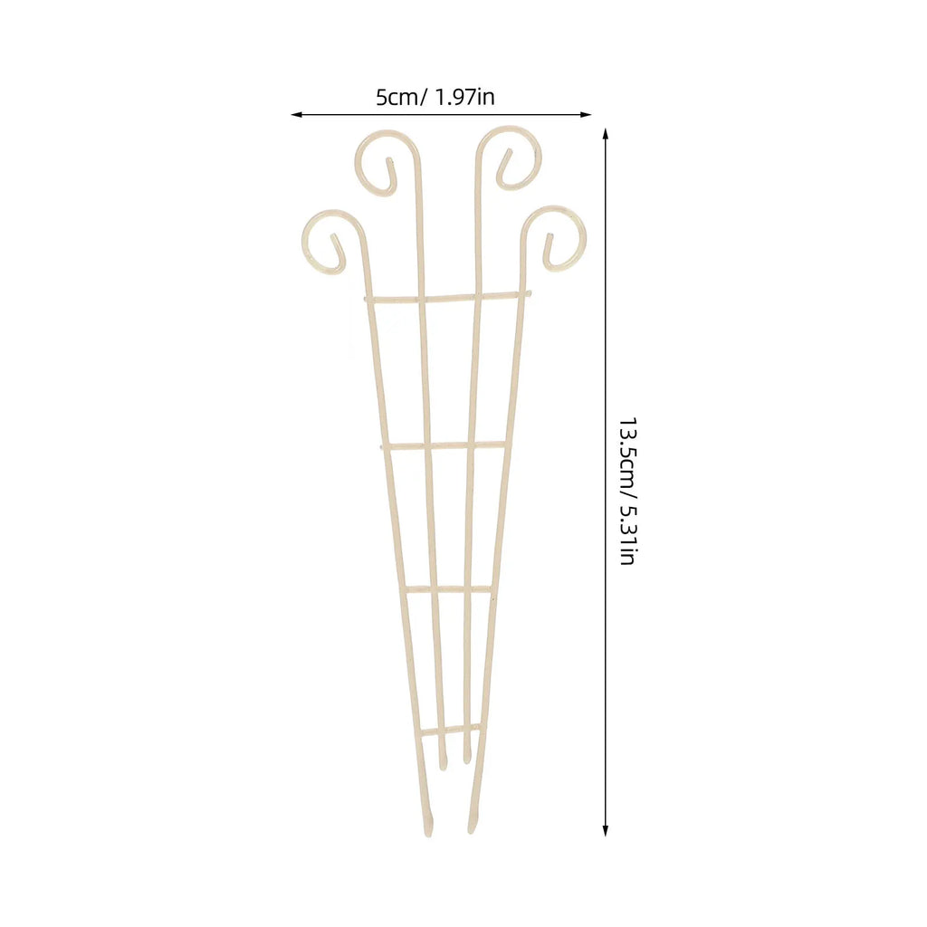 4Pcs Decorative Metal Garden Trellis Climbing Plant Support Indoor Small Plant Rack for Vines Garden Planting Rack Zpaxo