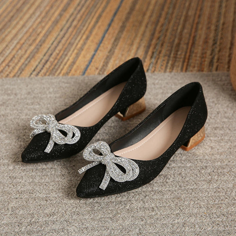 Womens Low Chunky Heel Pumps Soft Sole Spring All Season Shoes Slip Zpaxo