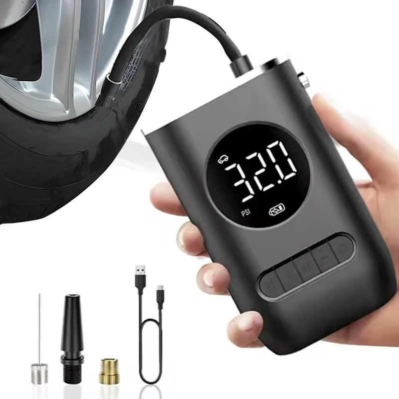 Cordless 150 PSI Tyre Inflator – Digital Air Pump with LED