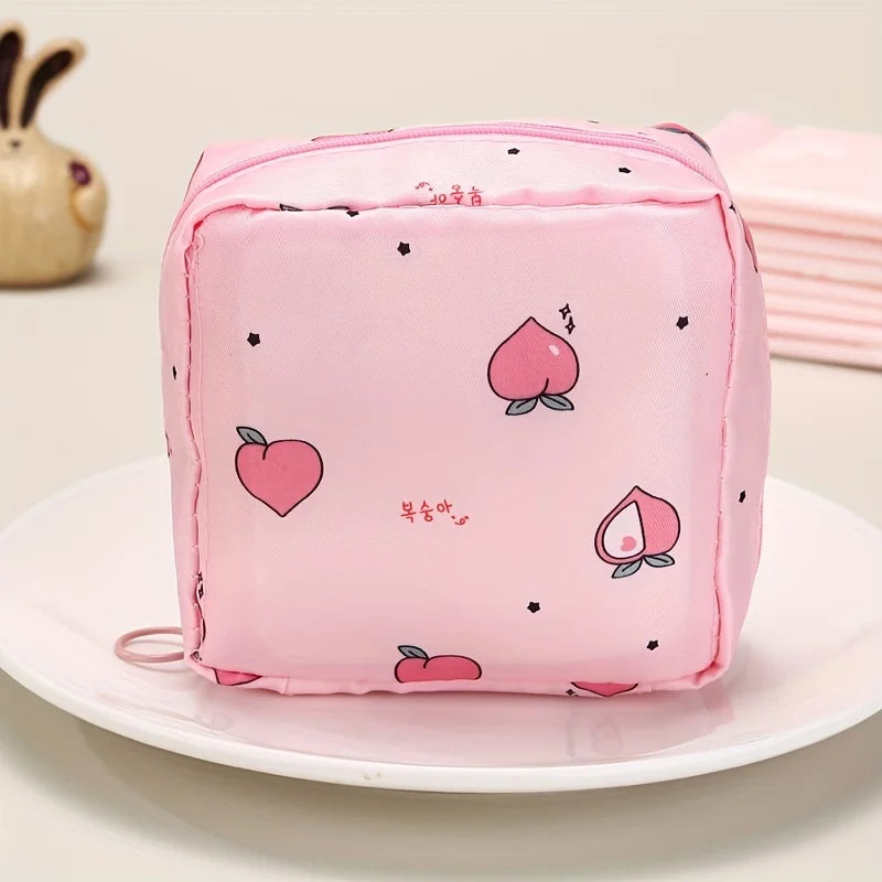 Portable Sanitary Napkin & Tampon Bag – Waterproof Organizer Feminine Hygiene Pouch Zpaxo Pink