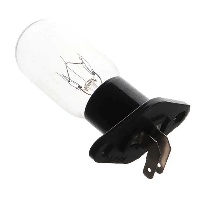 Hot 1Pc 4.8mm Socket With Bent Foot 220V 15-20W Microwave Oven Bulb Refrigerator Lighting Bulb with Holder Replacement Universal Zpaxo