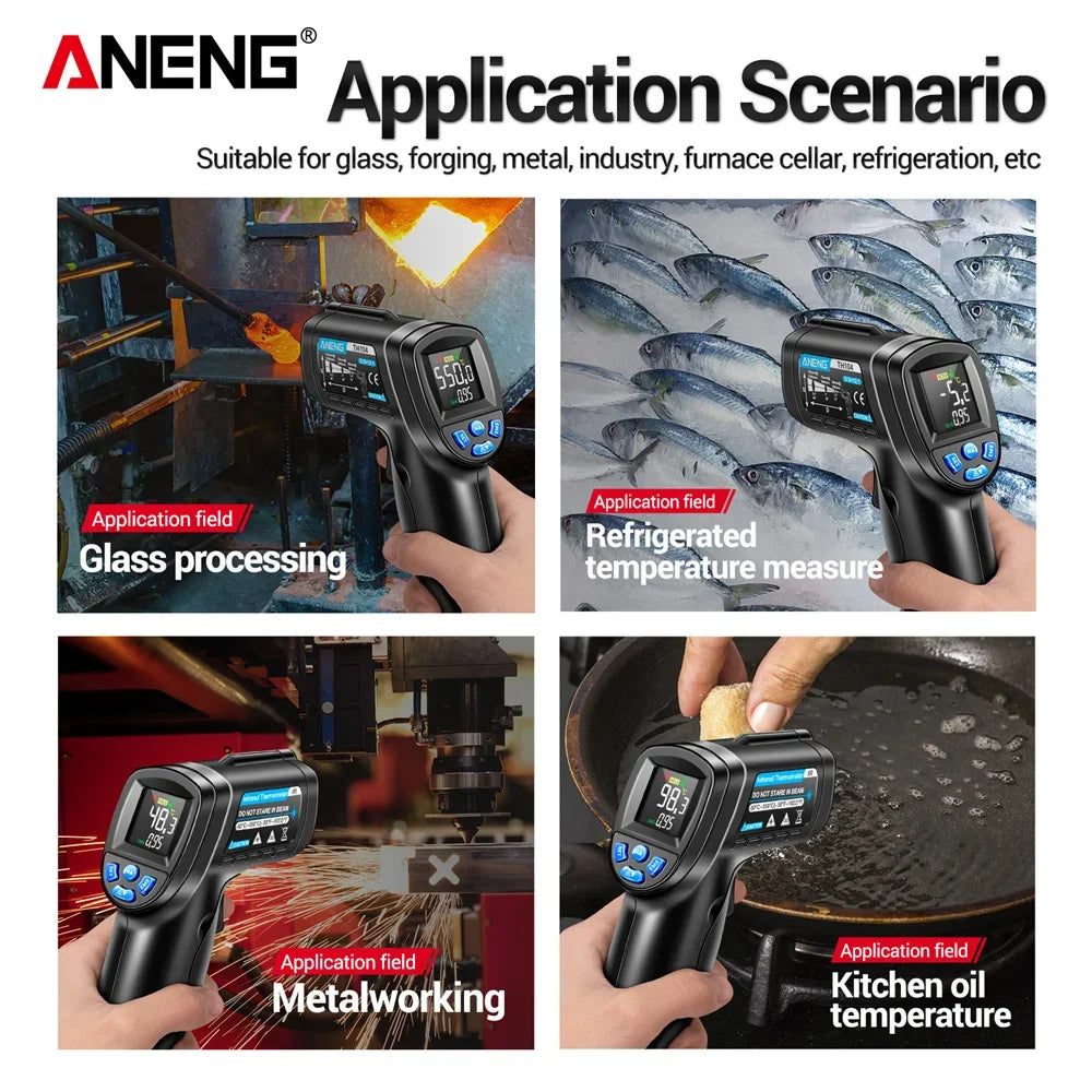 ANENG TH104 Infrared Handheld Temperature Gun 50 550 IR Laser Sensor