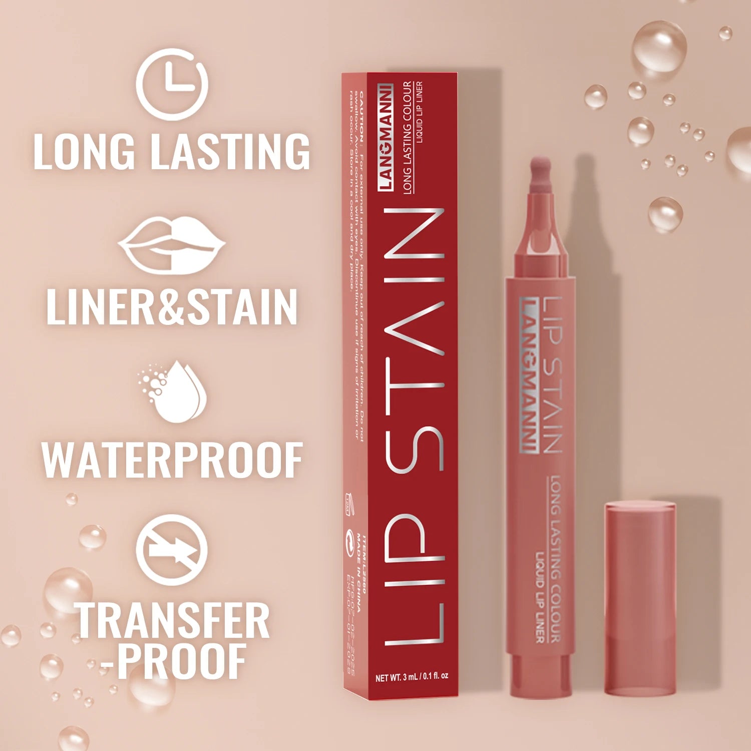 Matte Lipliner Durable Waterproof Non-fading Non-smudging Smooth Easy
