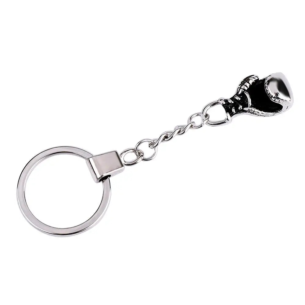 Mini 1PC Cute Metal Alloy Glove Car Dreamed Gift Boxing Gloves Keychain Keyfob Key Ring Zpaxo