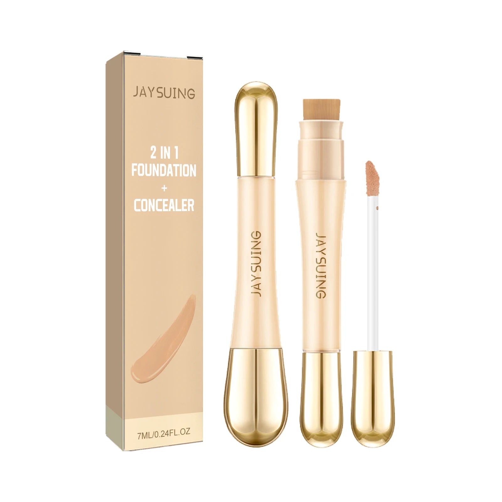 Jaysuing Double Head Concealer – Full Coverage, Long Lasting Face Concealer Zpaxo 7ml 7ml
