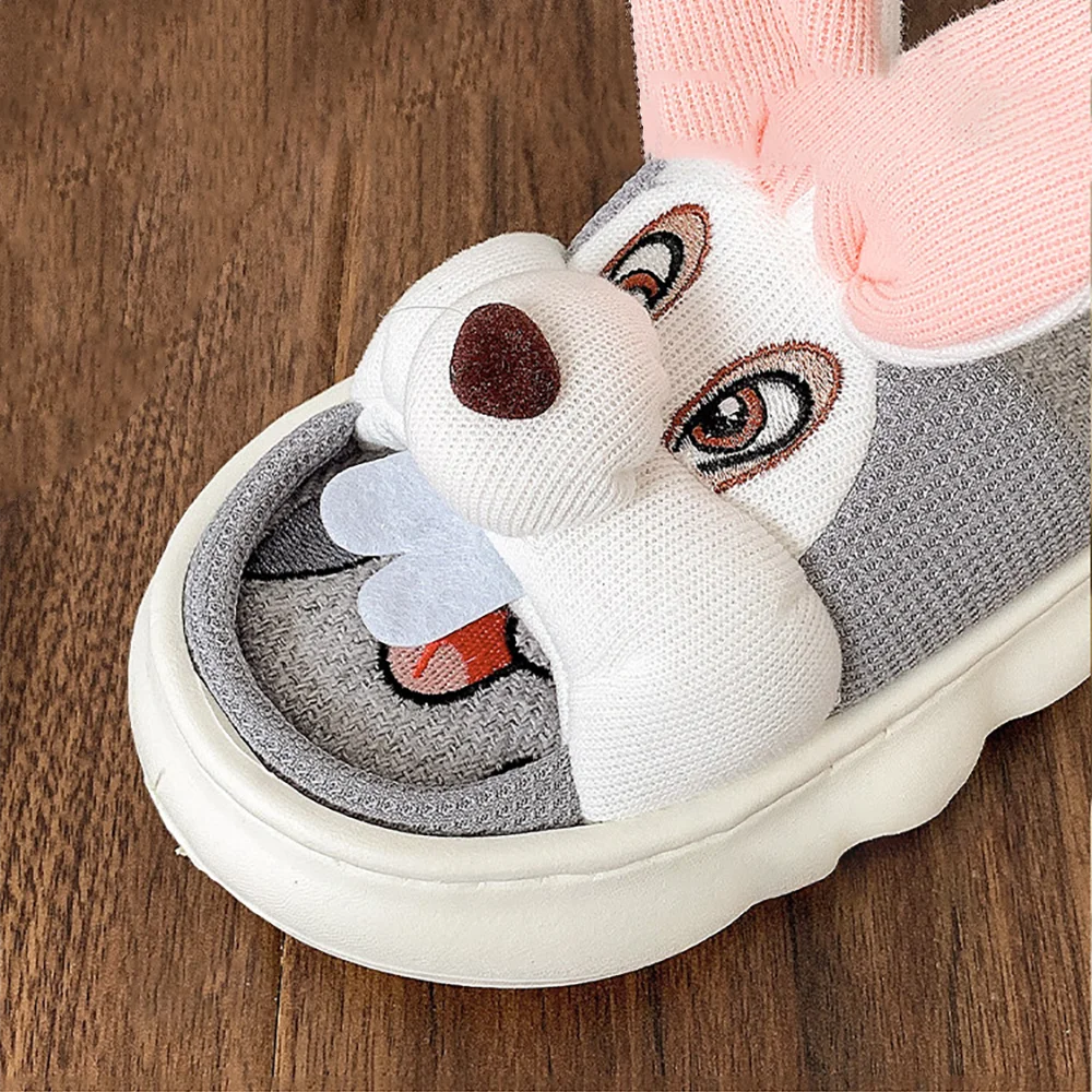 SHAJI Cute Cartoon Rabbit Couple Slippers Unisex Spring Summer Cotton