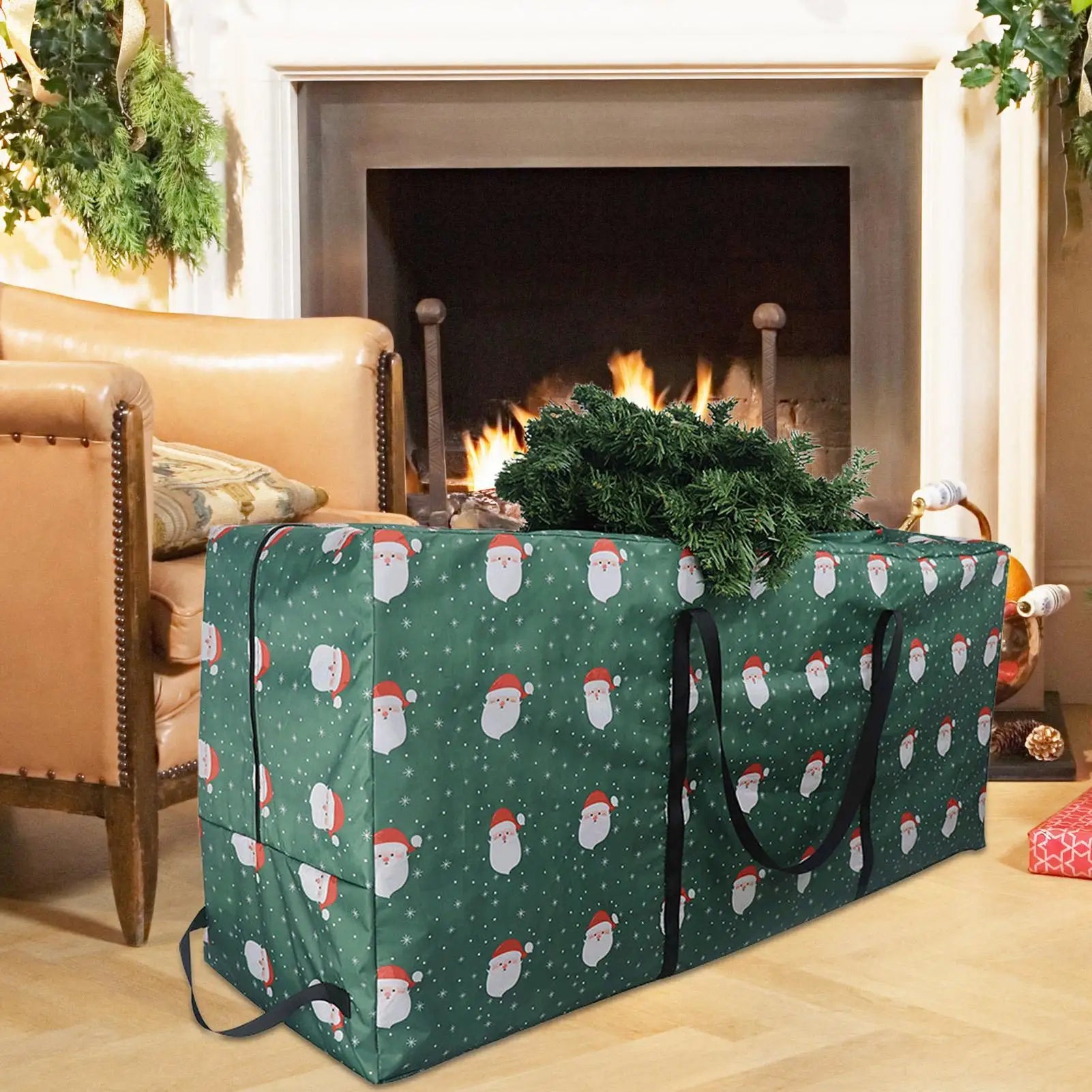 Large Christmas Tree Storage Bag Durable Waterproof 210D Oxford Fabric with 4 Handles Tree Storage Bags for Easy Carrying and Zpaxo