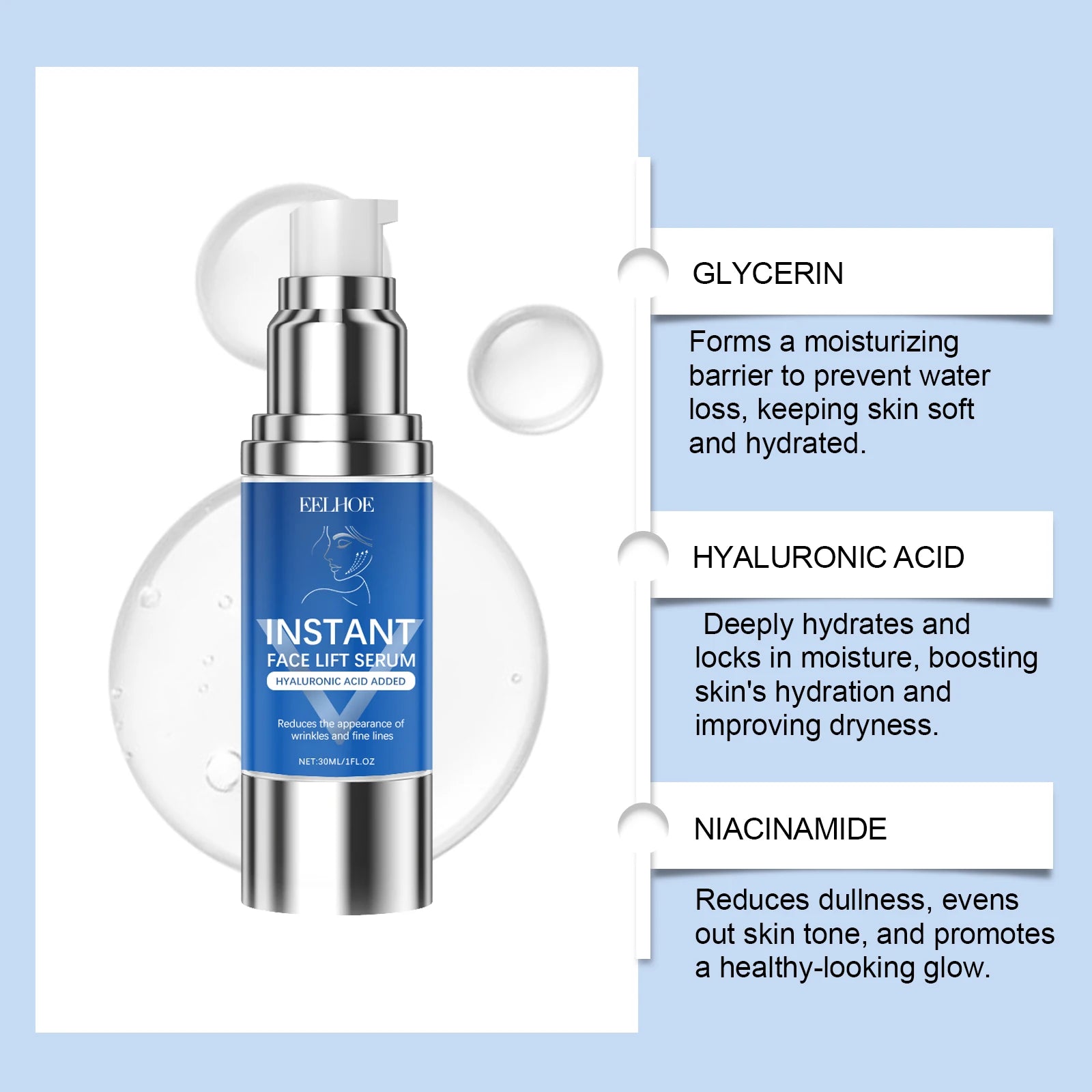 EELHOE Face Lifting Firming Serum | Anti-Wrinkle & Brightening Face Firming Serum Zpaxo