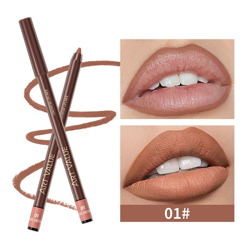 Velvet Matte Lip Liner Long-lasting Long-wearing Finish Dual-purpose