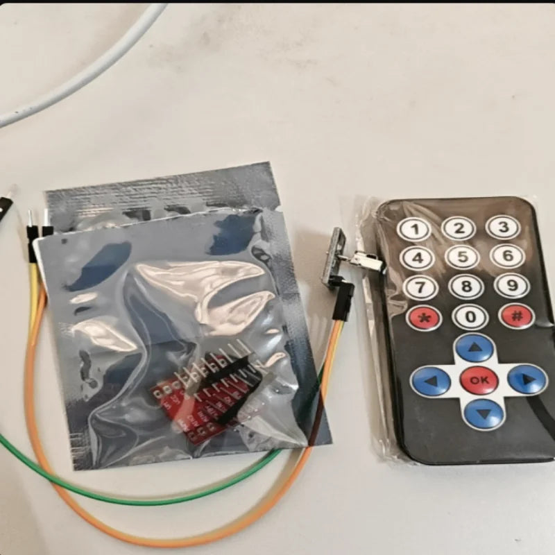 HX1838 Remote Control Robot Remote Control Module (Remote Control+Receiver Board) Infrared Wireless Remote Control Kit Zpaxo Default Title