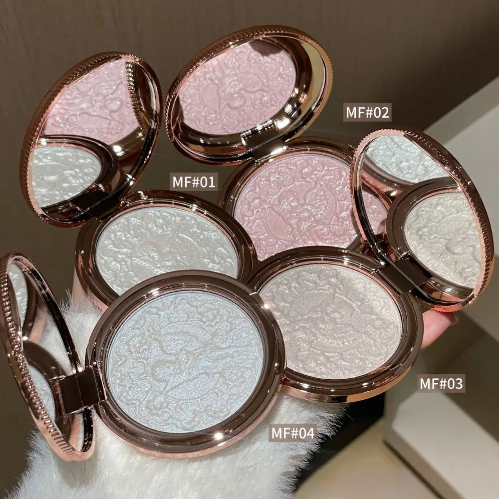 Angel Embossed Pink Highlighter Baroque Palette Glitter Pearlescent Zpaxo