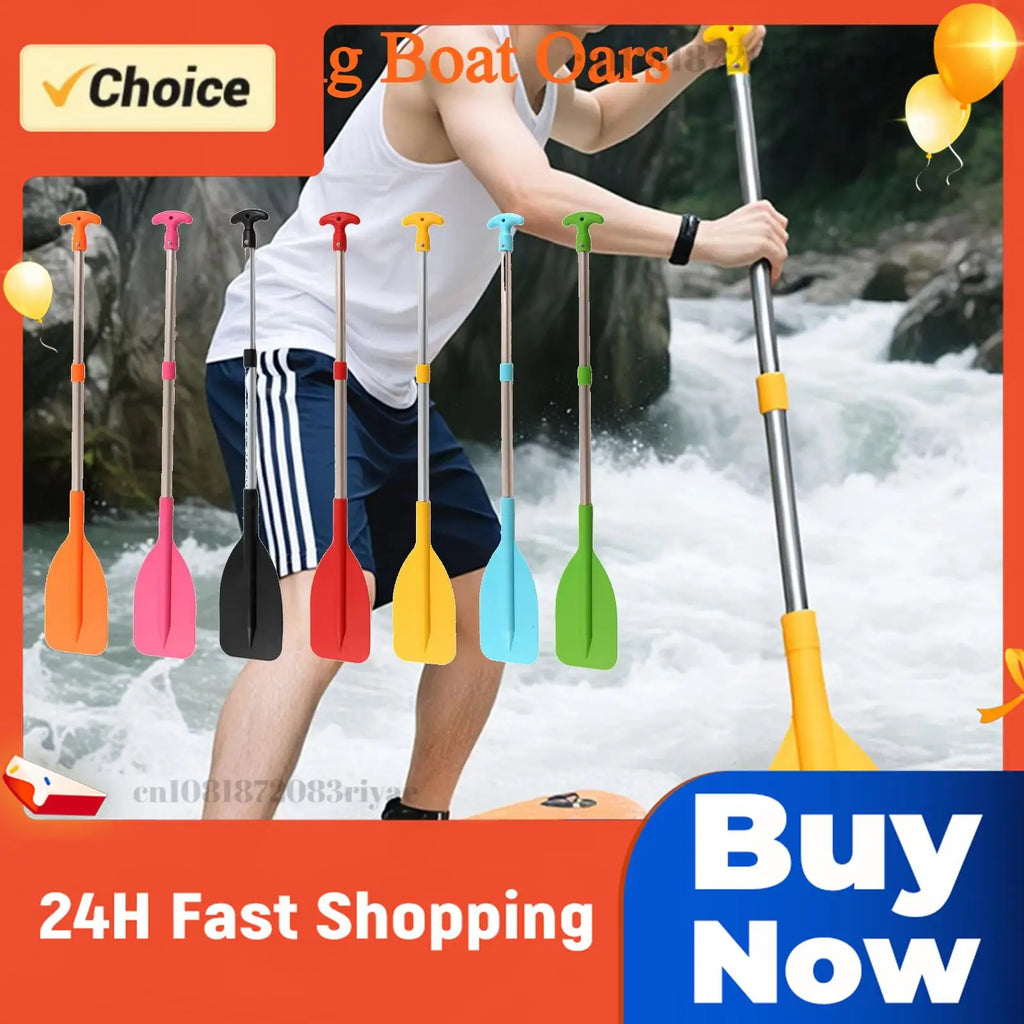 Telescoping Emergency Boat Paddle Aluminum Shaft Single-head Oars 53