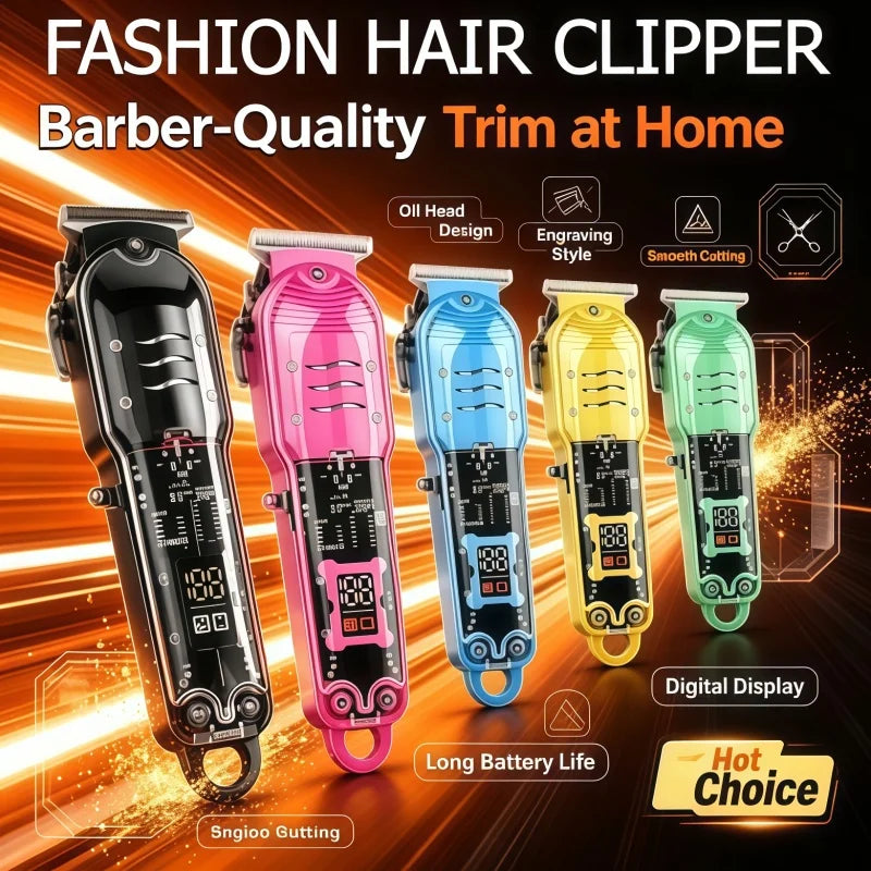2026 Wireless Charging Hair Clipper Professional Scissors Electric