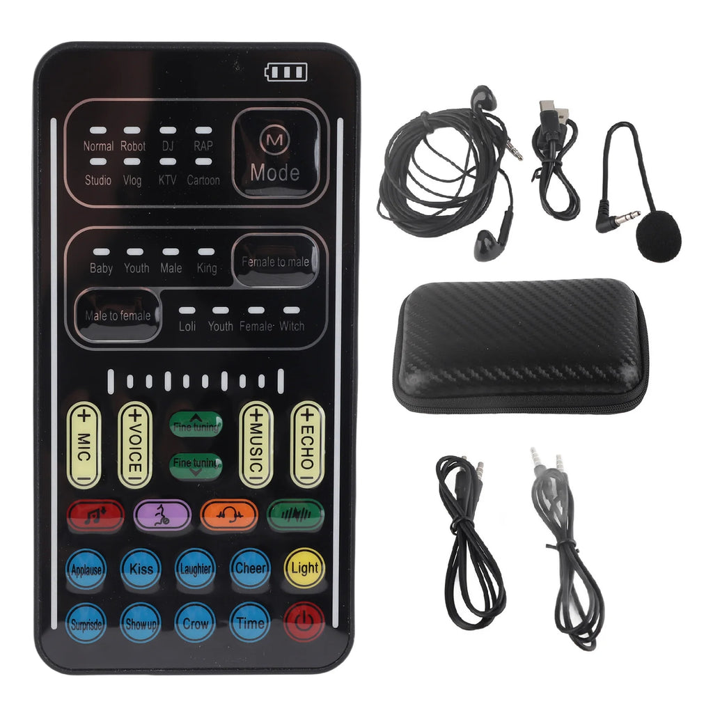 I9 Voice Changer Multifunction Portable Recording Mini Sound Card