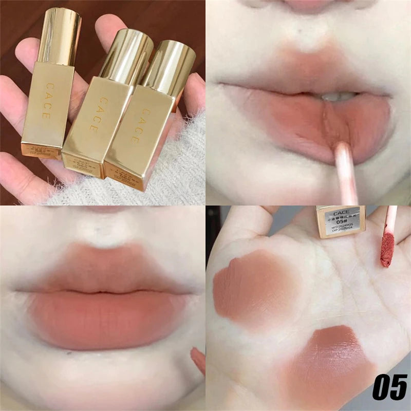 New Luxury Matte Liquid Lipstick Waterproof Long Lasting Velvet Sexy Red Lip Gloss Lint Tube Makeup Cosmetic Lipsticks Lipgloss Zpaxo 05