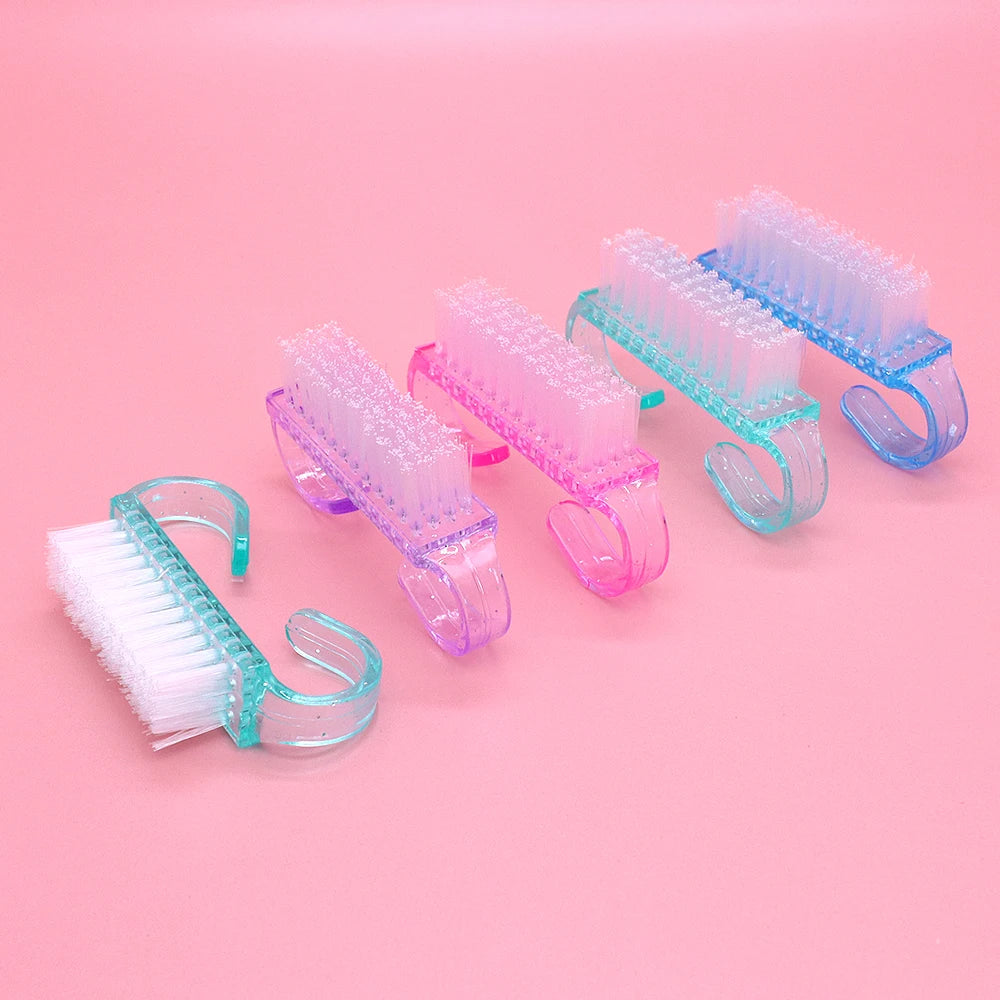 10 Acrylic Nail Art Brushes 4 Colors Manicure Tool Soft Dust Removal