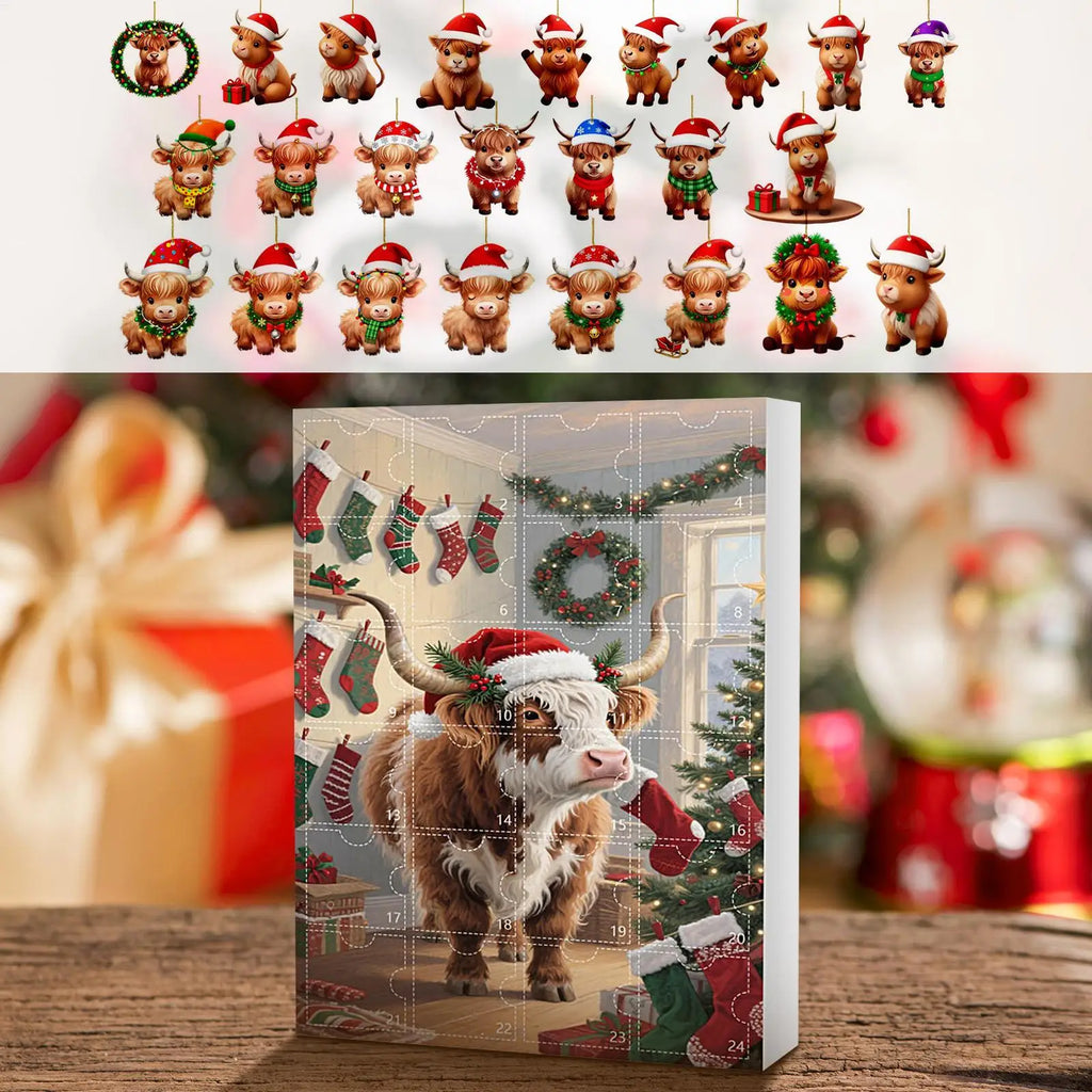 2025 Christmas Advent Calendar 24 Days Countdown 2D Acrylic Highland
