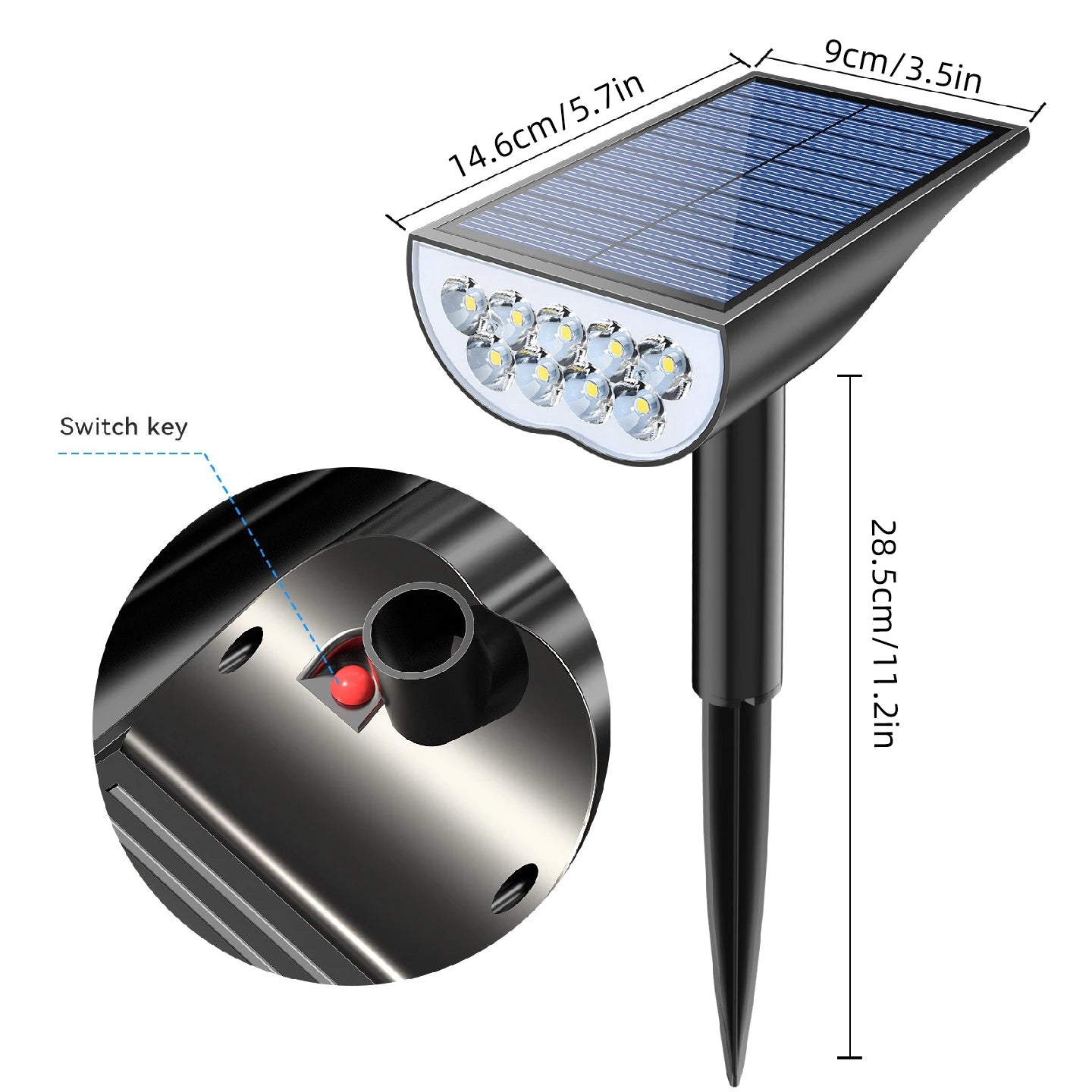 Solar Powered Tree Light Outdoor Dual-use Spotlight Landscape