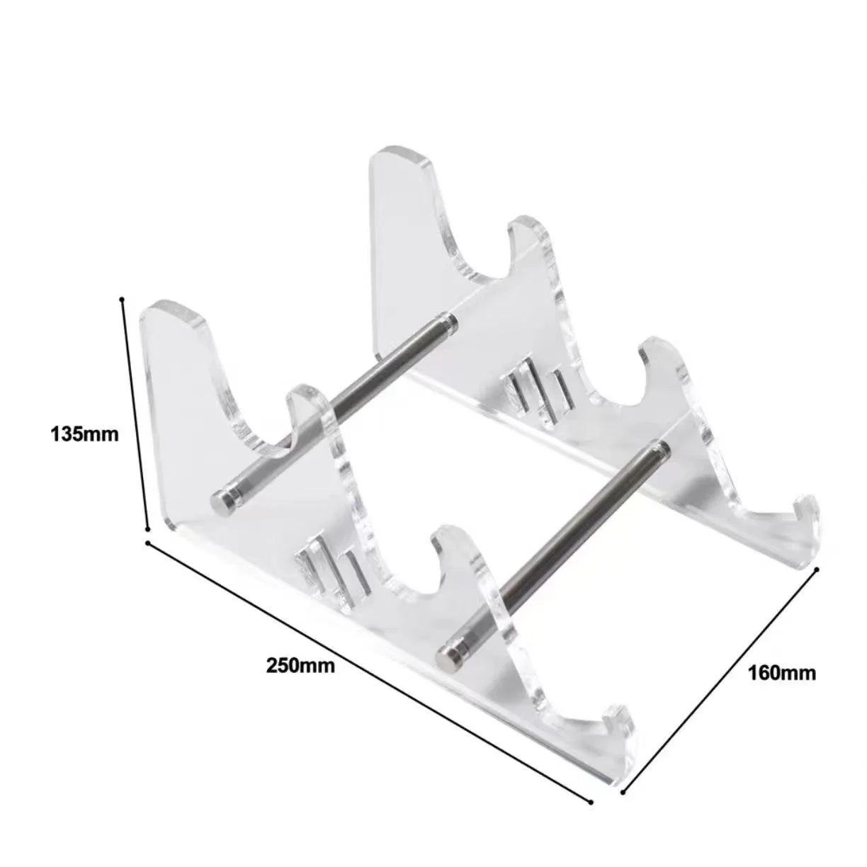 3-Tier Transparent Acrylic Keyboard Stand & Display Rack Keyboard Display Stand Zpaxo transparent 3 tiers