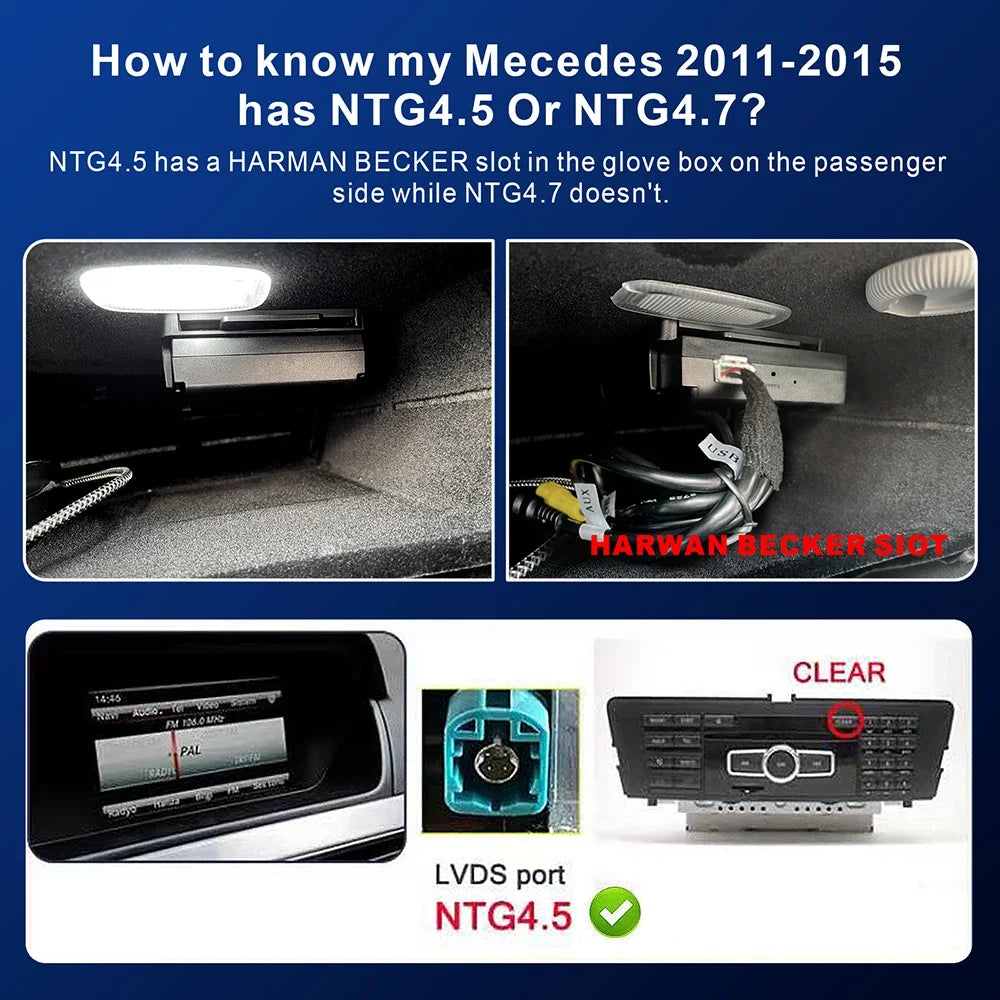 Wireless CarPlay Android Auto Adapter for Mercedes Benz A B C E CLA GLA GLK ML Sprinter NTG4.5 Becker Module Navigation Retrofit Zpaxo