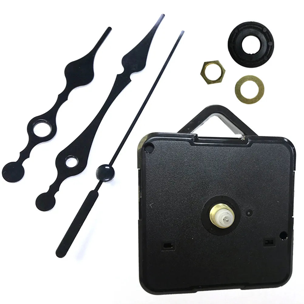 Black Quartz Clock Movement Simple Replacement Silent Mute Function
