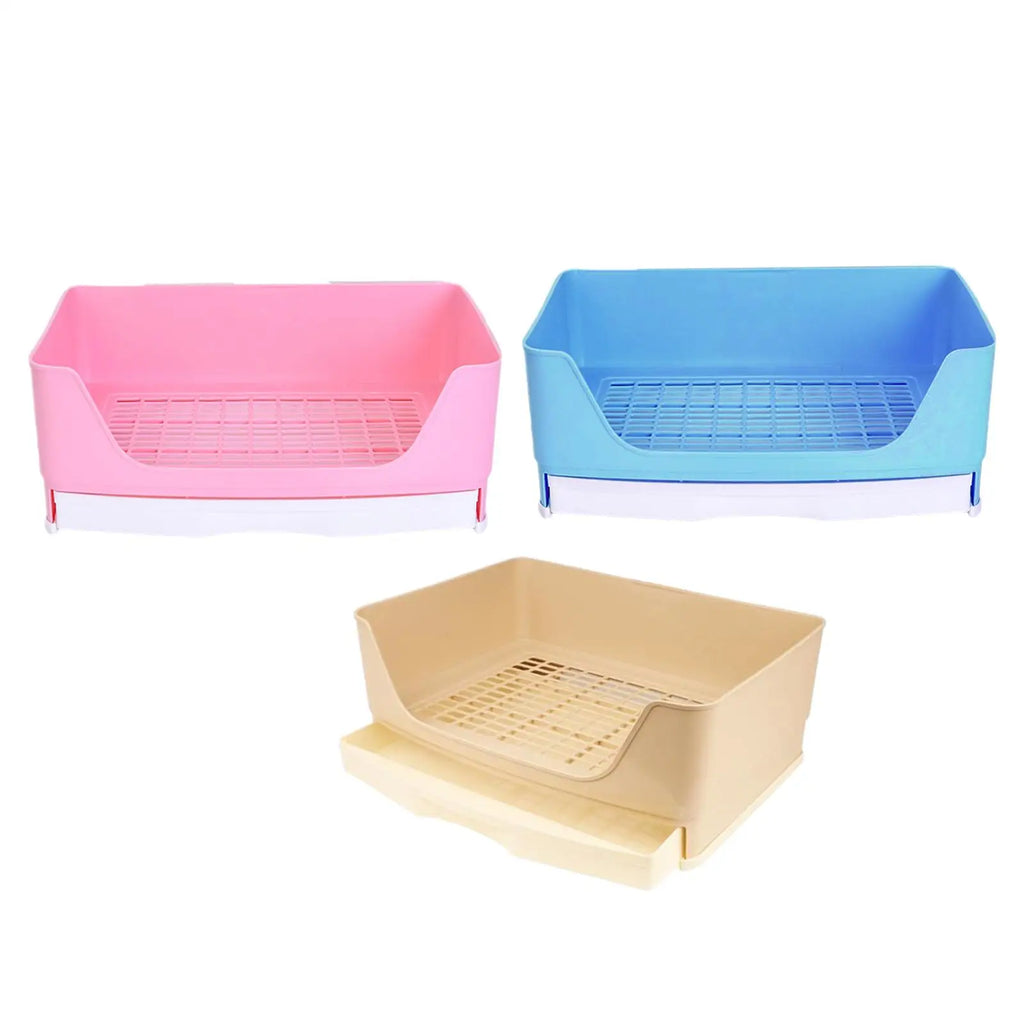 Rabbit Litter Box Portable Non Slip Bottom Pan Bunny Potty Trainer Corner for Chinchillas Ferrets Small Animals Pet Accessories Zpaxo