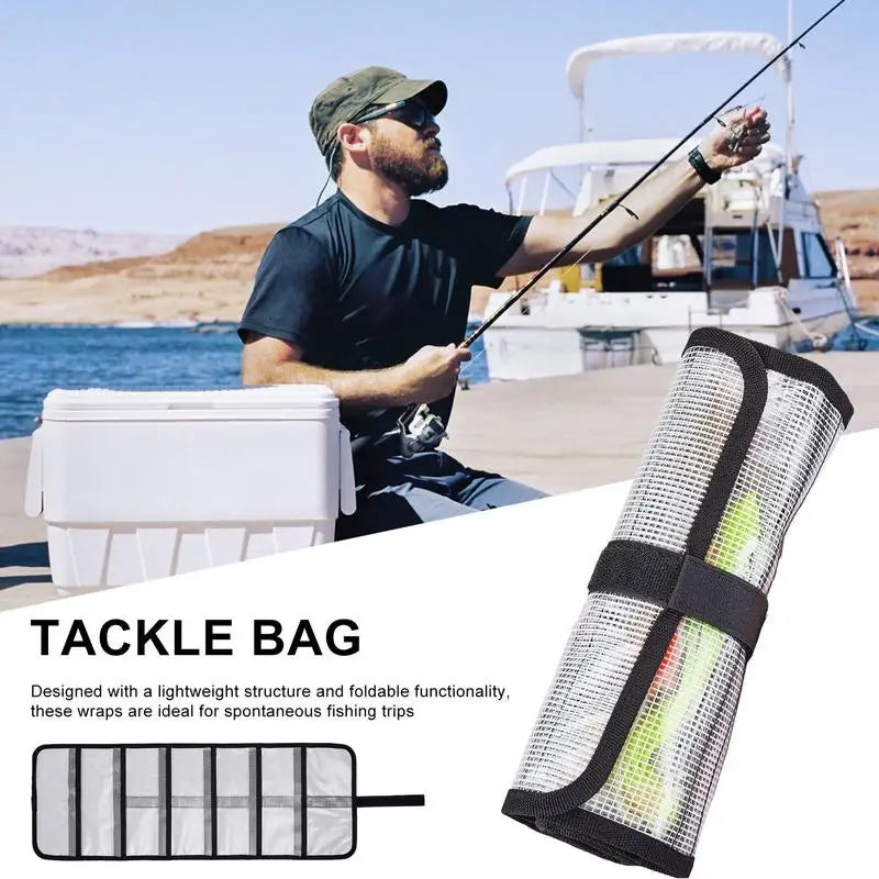 Fishing Lure Wraps PVC Roll Up Bait Protective Covers Portable