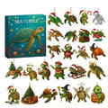 Christmas Sea Turtle Advent Calendar 24 Days 2D Acrylic Ornament