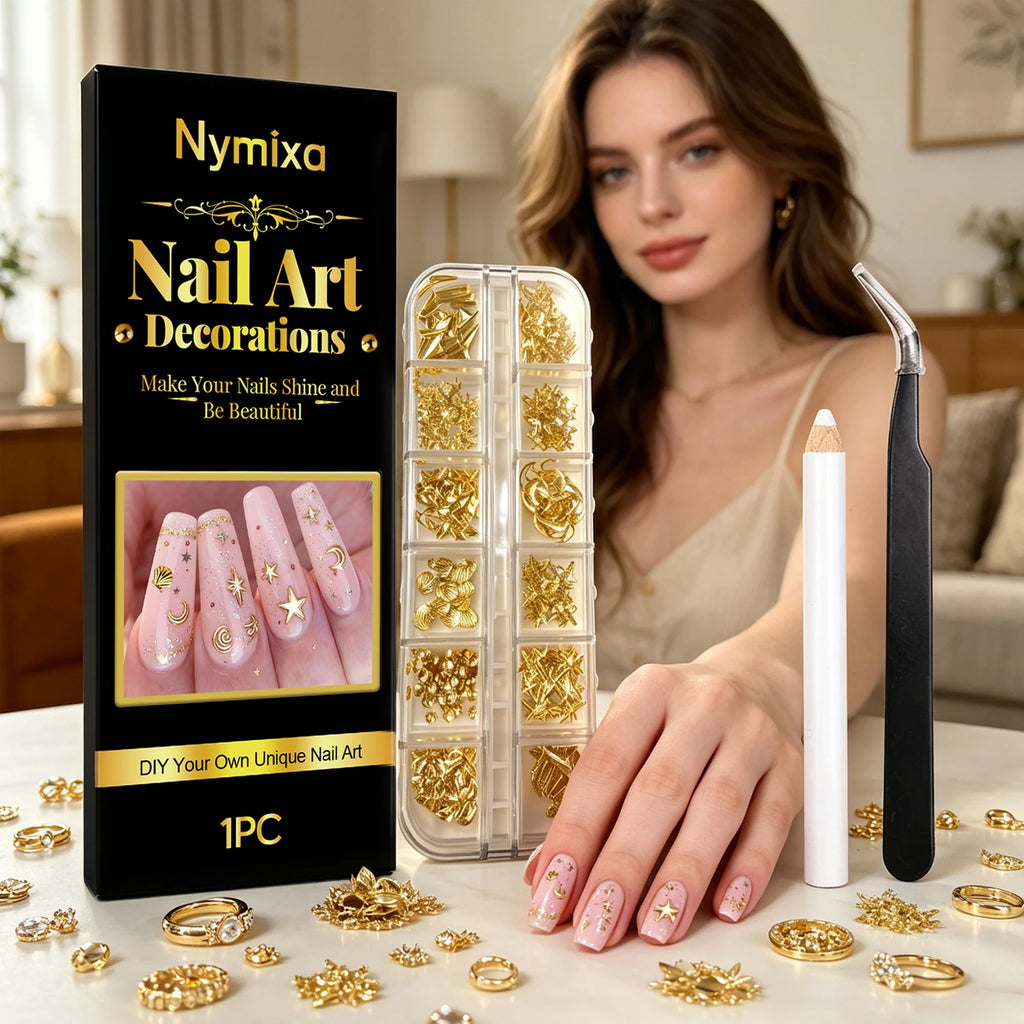 DIY Nail Art Decorations Kit Draw Delicate Art Designs Add Shiny Lasting Color Full Set Nail Art Tool Home DIY Manicure Design Zpaxo