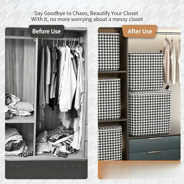 Large Foldable Storage Box – Dustproof Clothes & Quilt Organizer Foldable Storage Box Zpaxo