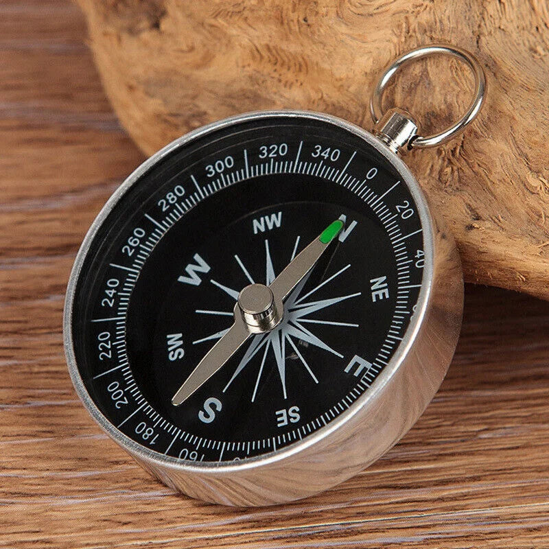 Stainless Steel Compass Pocket Outdoor Camping Marching Boat Hiking