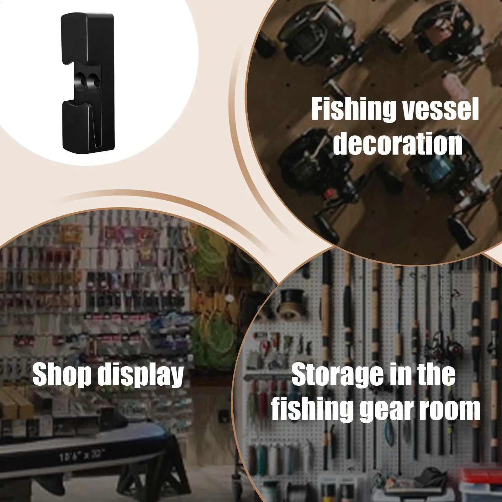 Fishing Reel Wall Mount Display Storage Quick-release Tackle
