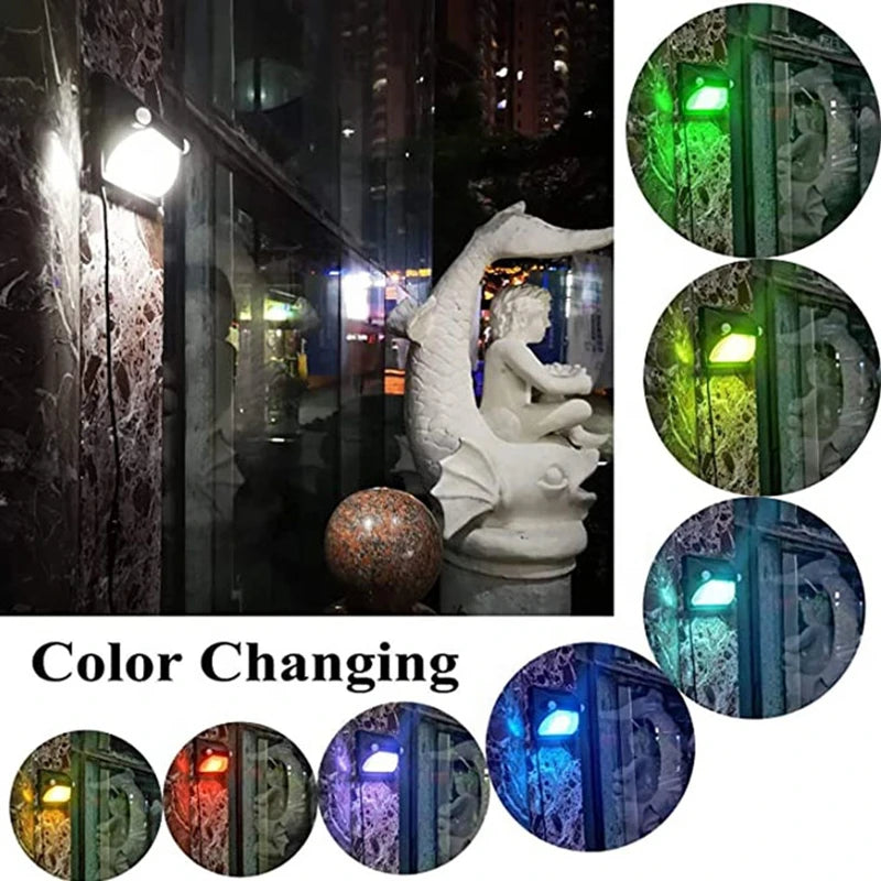 Solar LED Light Outdoor Split Dual Head Motion Sensor Garden RGB Wall Zpaxo