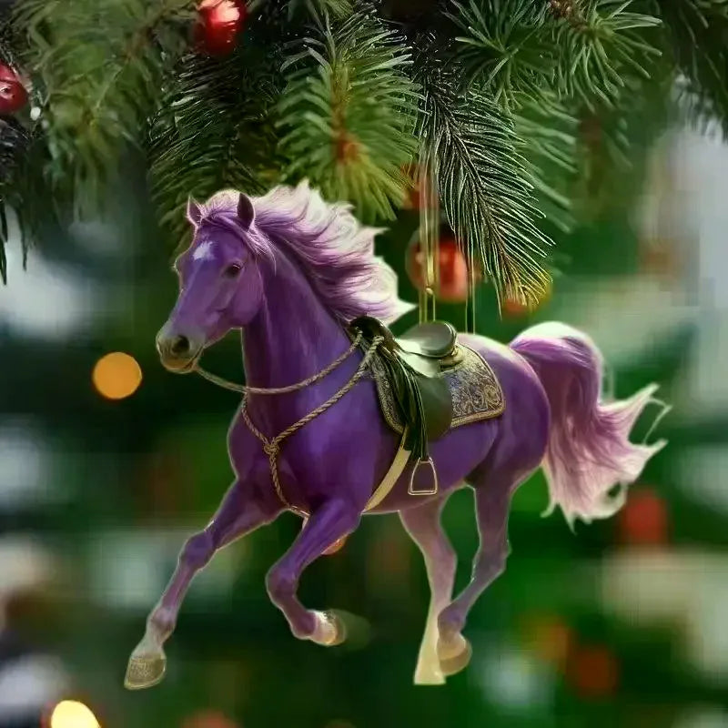 2D Acrylic Horse Pendant – Car Charm, Bag & Tree Ornament